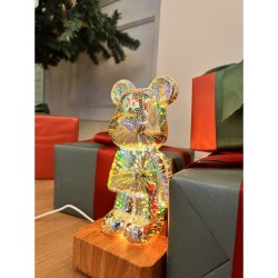 Επιτραπέζιο Φωτιστικό Table Lamp Bedside LED 3D BEAR Art Deco Gold Επιτραπέζιο Φωτιστικό Table Lamp Bedside LED 3D BEAR Art Deco Gold