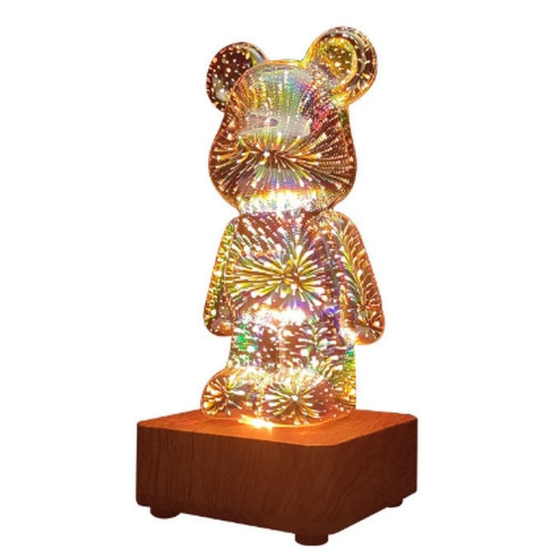 Επιτραπέζιο Φωτιστικό Table Lamp Bedside LED 3D BEAR Art Deco Gold Επιτραπέζιο Φωτιστικό Table Lamp Bedside LED 3D BEAR Art Deco Gold