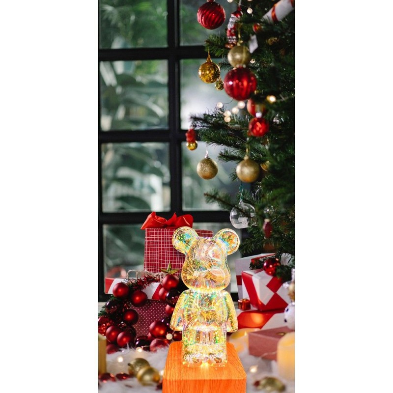 Επιτραπέζιο Φωτιστικό Table Lamp Bedside LED 3D BEAR Art Deco Gold Επιτραπέζιο Φωτιστικό Table Lamp Bedside LED 3D BEAR Art Deco Gold