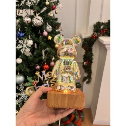Επιτραπέζιο Φωτιστικό Table Lamp Bedside LED 3D BEAR Art Deco Gold Επιτραπέζιο Φωτιστικό Table Lamp Bedside LED 3D BEAR Art Deco Gold