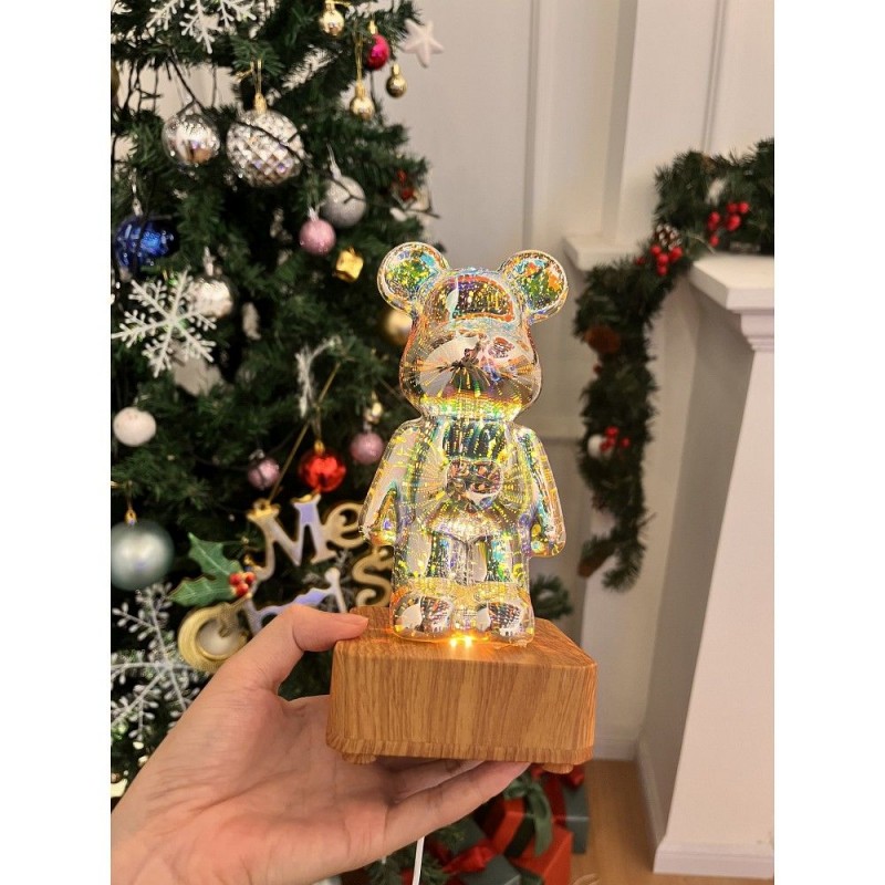 Επιτραπέζιο Φωτιστικό Table Lamp Bedside LED 3D BEAR Art Deco Gold Επιτραπέζιο Φωτιστικό Table Lamp Bedside LED 3D BEAR Art Deco Gold