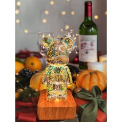Επιτραπέζιο Φωτιστικό Table Lamp Bedside LED 3D BEAR Art Deco Gold Επιτραπέζιο Φωτιστικό Table Lamp Bedside LED 3D BEAR Art Deco Gold