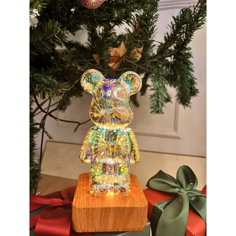 Επιτραπέζιο Φωτιστικό Table Lamp Bedside LED 3D BEAR Art Deco Gold Επιτραπέζιο Φωτιστικό Table Lamp Bedside LED 3D BEAR Art Deco Gold