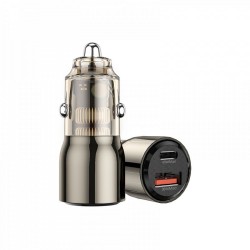 Φορτιστής Αυτοκινήτου WiWU Car Charger Wi-QC012 95W PD+QC USB A+USB C Gold