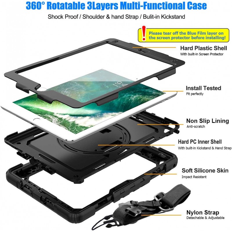 Θήκη Solid 360 with Pen Hoder Apple iPad 9.7 (2017/2018) Black