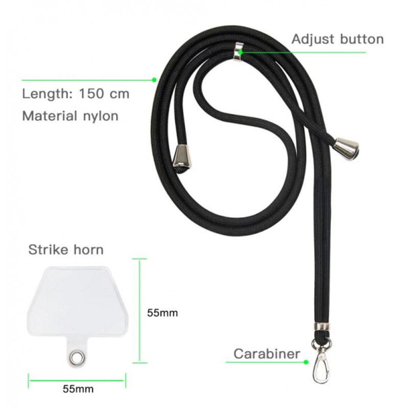 Λουράκι Λαιμού στήριξης Θήκης Smartphone Universal Neck Strap Red Λουράκι Λαιμού στήριξης Θήκης Smartphone Universal Neck Strap Red