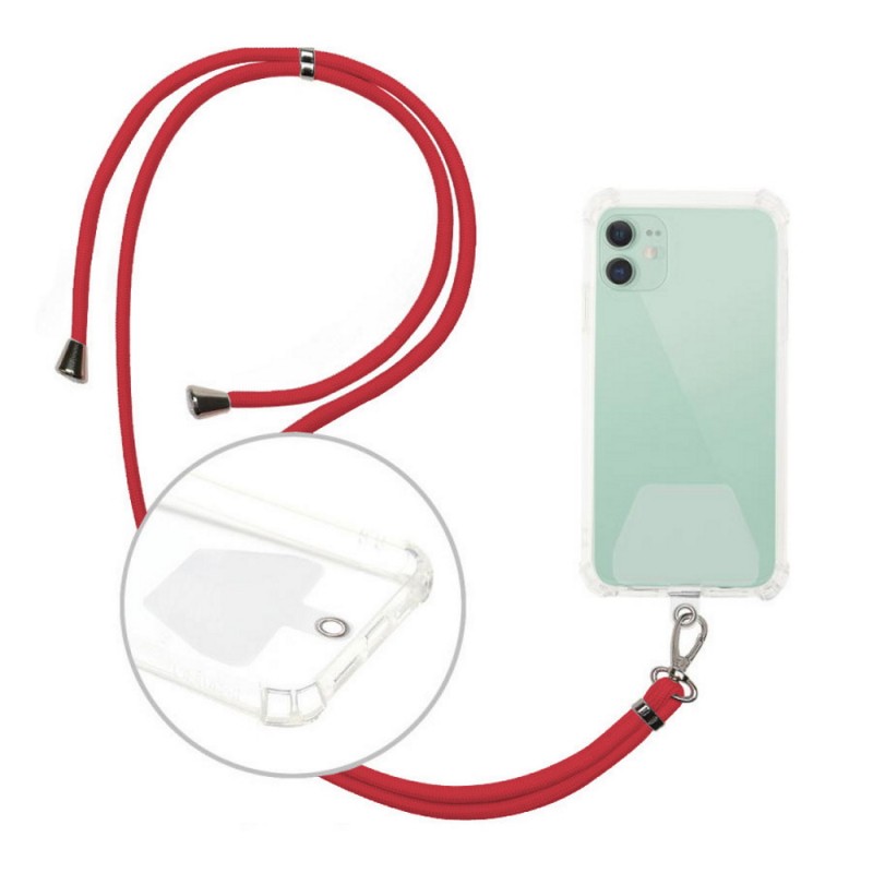 Λουράκι Λαιμού στήριξης Θήκης Smartphone Universal Neck Strap Red Λουράκι Λαιμού στήριξης Θήκης Smartphone Universal Neck Strap Red