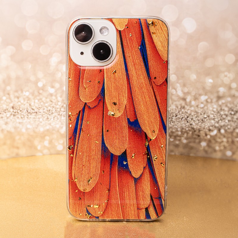 Θήκη TPU Gold Glam Xiaomi Redmi 13C 4G / 13C 5G Orange Θήκη TPU Gold Glam Xiaomi Redmi 13C 4G / 13C 5G Orange