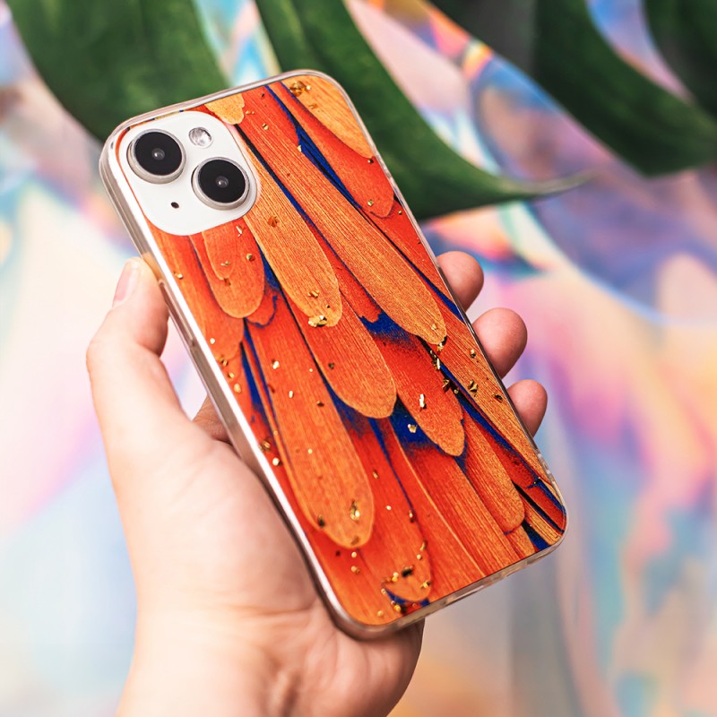 Θήκη TPU Gold Glam Xiaomi Redmi 13C 4G / 13C 5G Orange Θήκη TPU Gold Glam Xiaomi Redmi 13C 4G / 13C 5G Orange