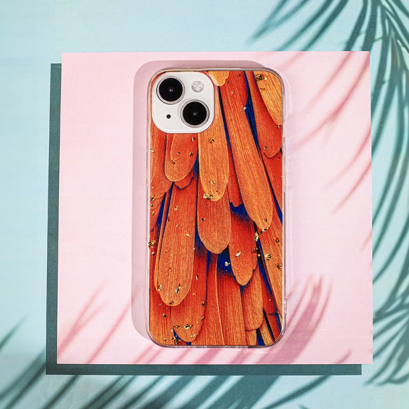 Θήκη TPU Gold Glam Xiaomi Redmi 13C 4G / 13C 5G Orange Θήκη TPU Gold Glam Xiaomi Redmi 13C 4G / 13C 5G Orange