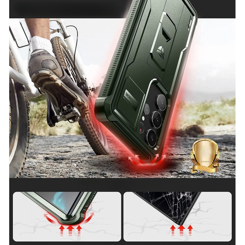 Θήκη Dexnor Armor Case Samsung Galaxy S23 Ultra 5G S918 Green Θήκη Dexnor Armor Case Samsung Galaxy S23 Ultra 5G S918 Green