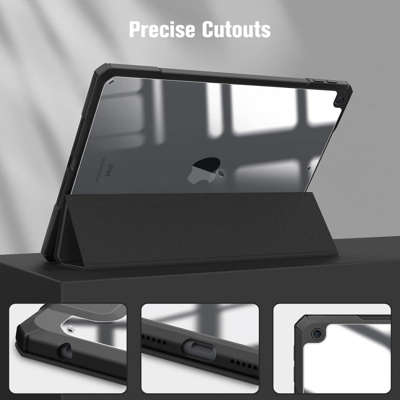 Θήκη SC Pen Clear Hybrid  Apple iPad 10.2"(19/20/21) Black