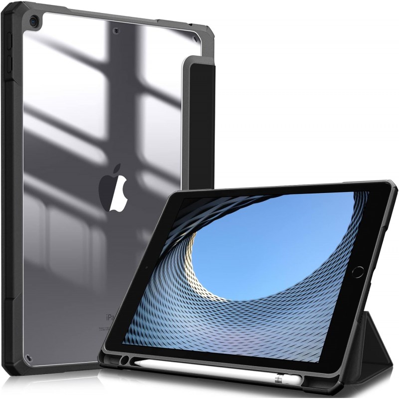 Θήκη SC Pen Clear Hybrid  Apple iPad 10.2"(19/20/21) Black