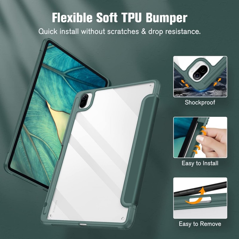 Θήκη SC Pen Clear Hybrid Xiaomi Redmi Pad SE 11" Green