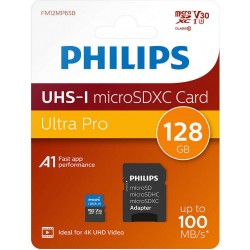 Κάρτα μνήμης Philips Ultra Pro microSDXC 128GB Class 10 U3 V30 UHS-I with USB Reader