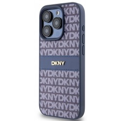 Θήκη DKNY PC/TPU Repeat Pattern Tonal Stripe Magsafe Case Apple iPhone 14 (6.1") Blue