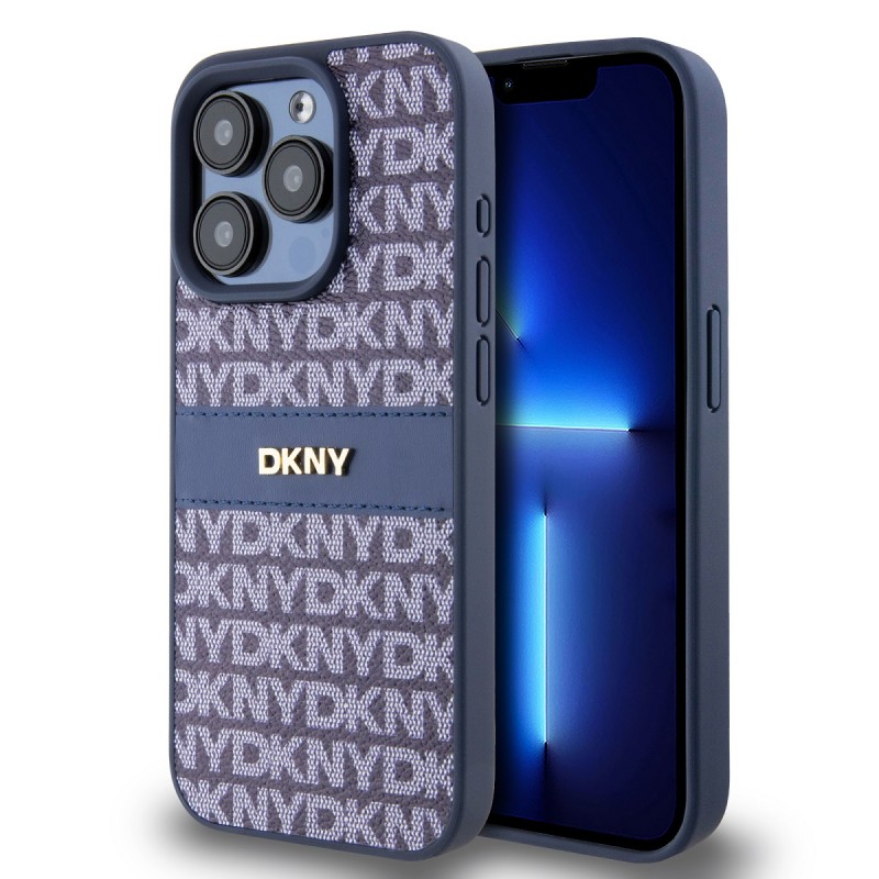 Θήκη DKNY PC/TPU Repeat Pattern Tonal Stripe Magsafe Case Apple iPhone 14 (6.1") Blue
