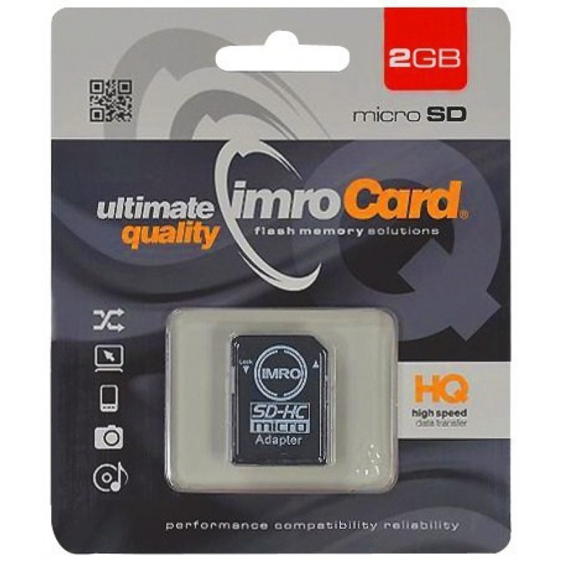 Κάρτα μνήμης Imro MicroSD Card 2GB cl.10 UHS-I