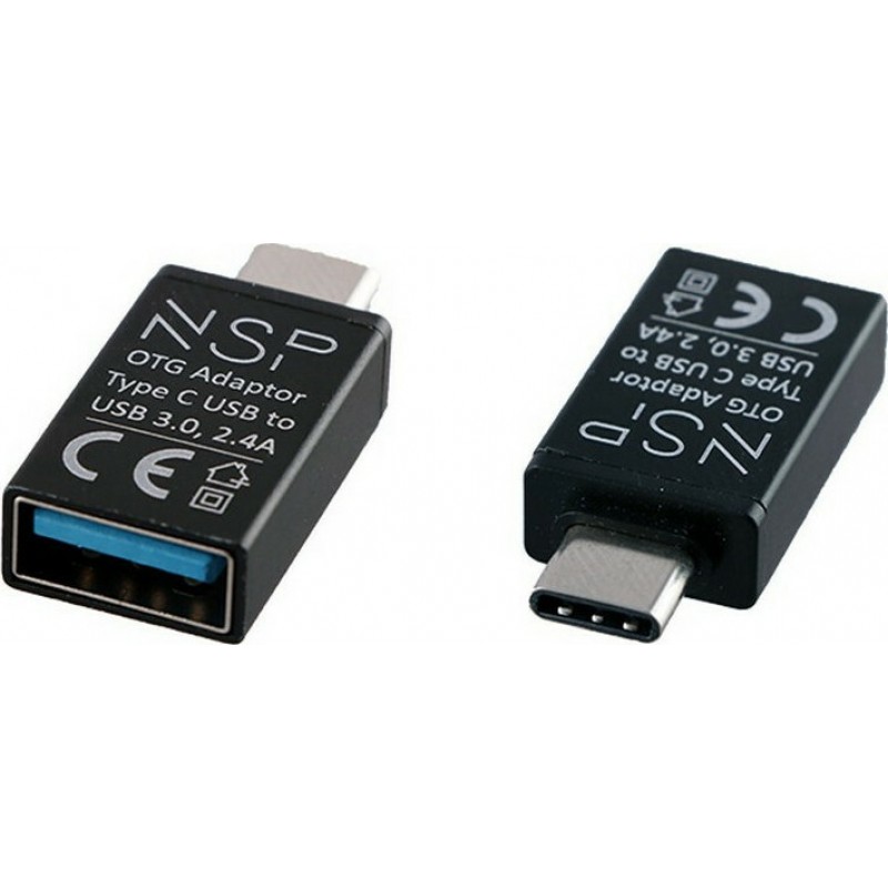 Αντάπτορας NSP USB-C male to USB-A Female Black