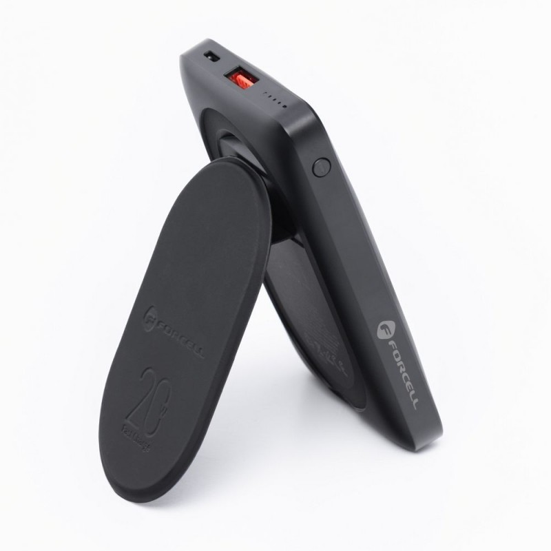 Εξωτερική Μπαταρία Ασύρματης Φόρτισης FORCELL F-ENERGY F10K2 MagStand Powerbank Compatible with MagSafe PD QC3.0 5A 20W 10000mAh Black