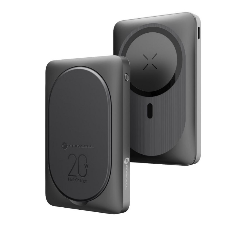 Εξωτερική Μπαταρία Ασύρματης Φόρτισης FORCELL F-ENERGY F10K2 MagStand Powerbank Compatible with MagSafe PD QC3.0 5A 20W 10000mAh Black