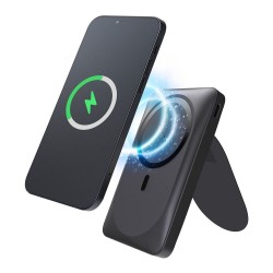 Εξωτερική Μπαταρία Ασύρματης Φόρτισης FORCELL F-ENERGY F10K2 MagStand Powerbank Compatible with MagSafe PD QC3.0 5A 20W 10000mAh Black