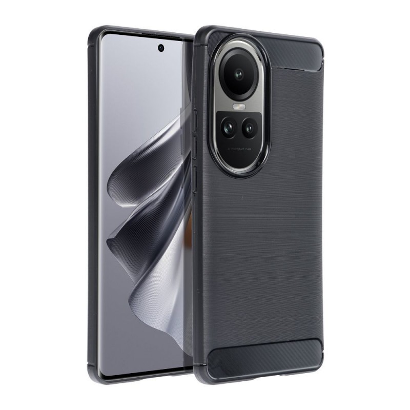 Θήκη Silicone Carbon Case Oppo Reno 10/10 Pro Black
