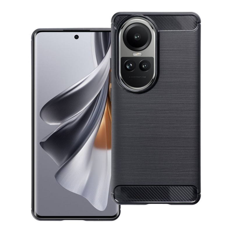 Θήκη Silicone Carbon Case Oppo Reno 10/10 Pro Black