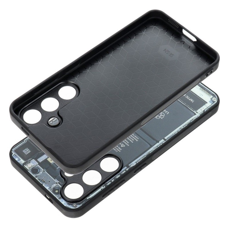 Θήκη  Tech Silicone Case Samsung Galaxy S24 Ultra 5G S928 Design 1 Black