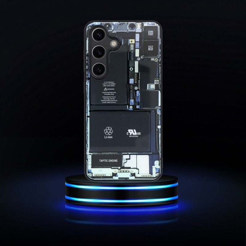 Θήκη  Tech Silicone Case Samsung Galaxy S24 Ultra 5G S928 Design 1 Black
