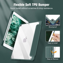 Θήκη SC Pen Clear Hybrid Apple iPad 10.2"(19/20/21) Dark Green