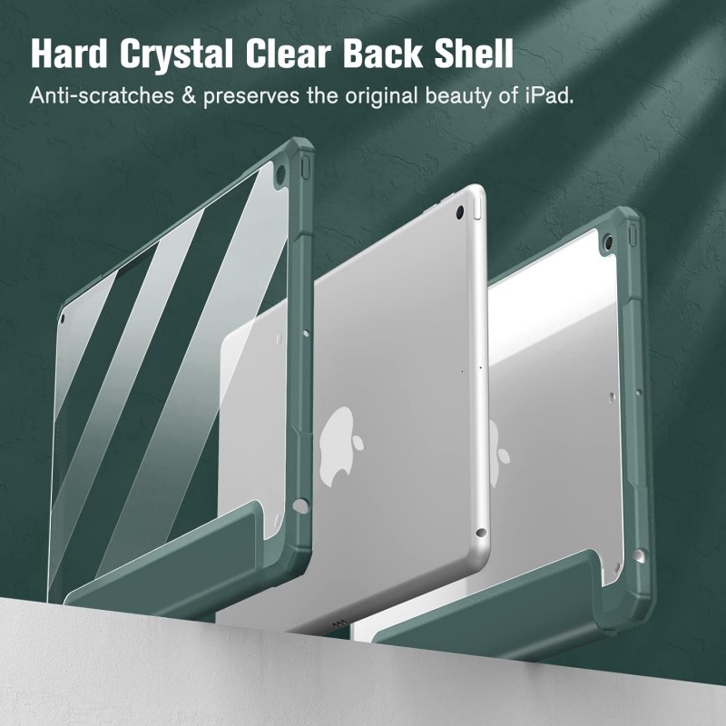 Θήκη SC Pen Clear Hybrid Apple iPad 10.2"(19/20/21) Dark Green