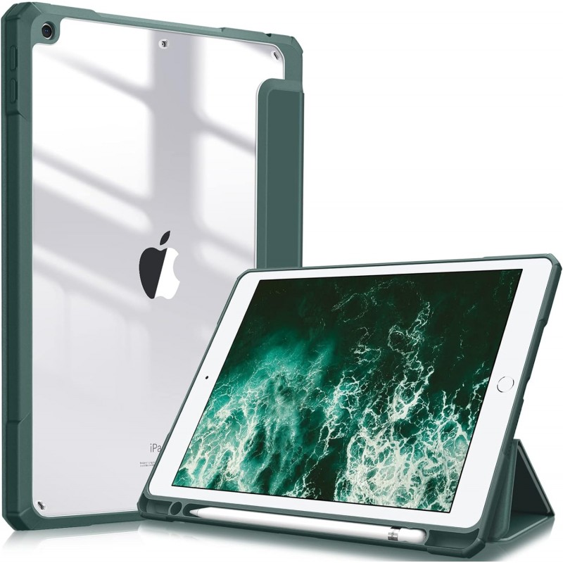 Θήκη SC Pen Clear Hybrid Apple iPad 10.2"(19/20/21) Dark Green