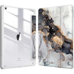 Θήκη SC Pen Clear Hybrid Apple iPad 10.2"(19/20/21) White Marble