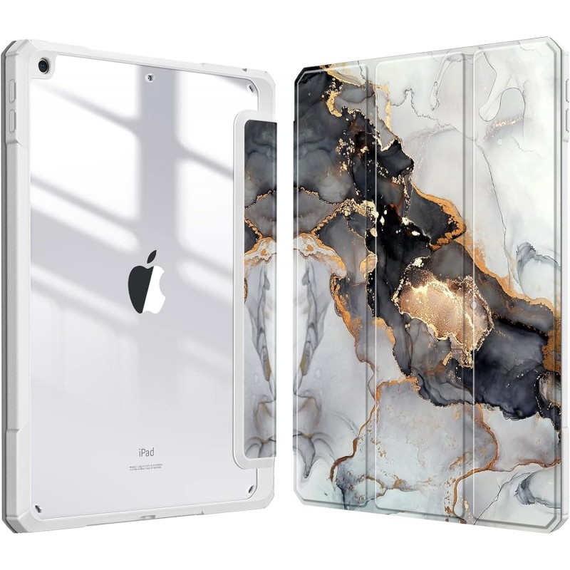 Θήκη SC Pen Clear Hybrid Apple iPad 10.2"(19/20/21) White Marble