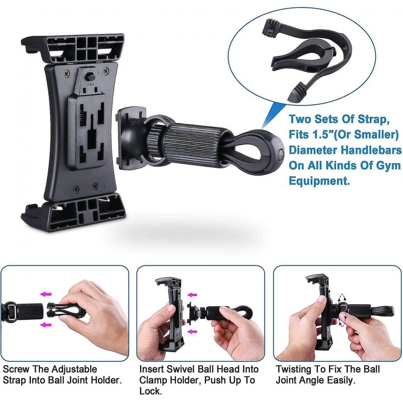 Βάση Handlebar Home Trainer (Exercise) Tablet Bracket Black Βάση Handlebar Home Trainer (Exercise) Tablet Bracket Black