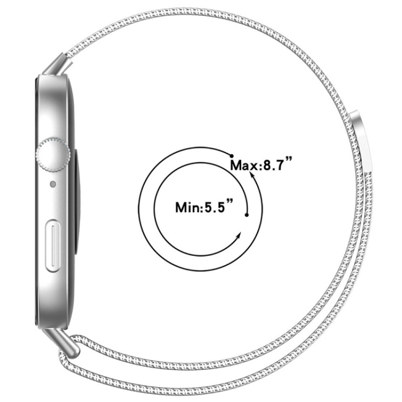 Ανταλλακτικό λουράκι QuickFit Huawei Watch Fit 3 Milanese Band Black Ανταλλακτικό λουράκι QuickFit Huawei Watch Fit 3 Milanese Band Black