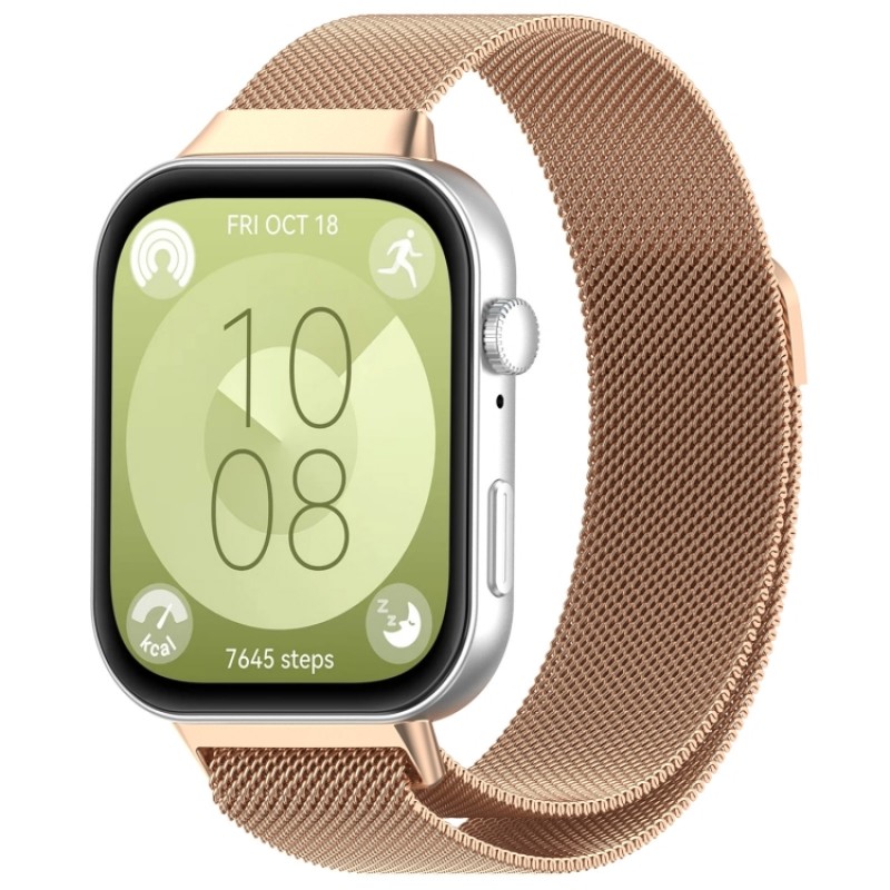 Ανταλλακτικό λουράκι QuickFit Huawei Watch Fit 3 Milanese Band Rose Gold