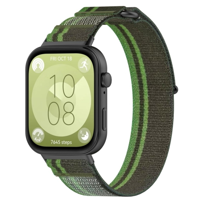 Ανταλλακτικό λουράκι QuickFit Huawei Watch Fit 3 Nylon Dark Green