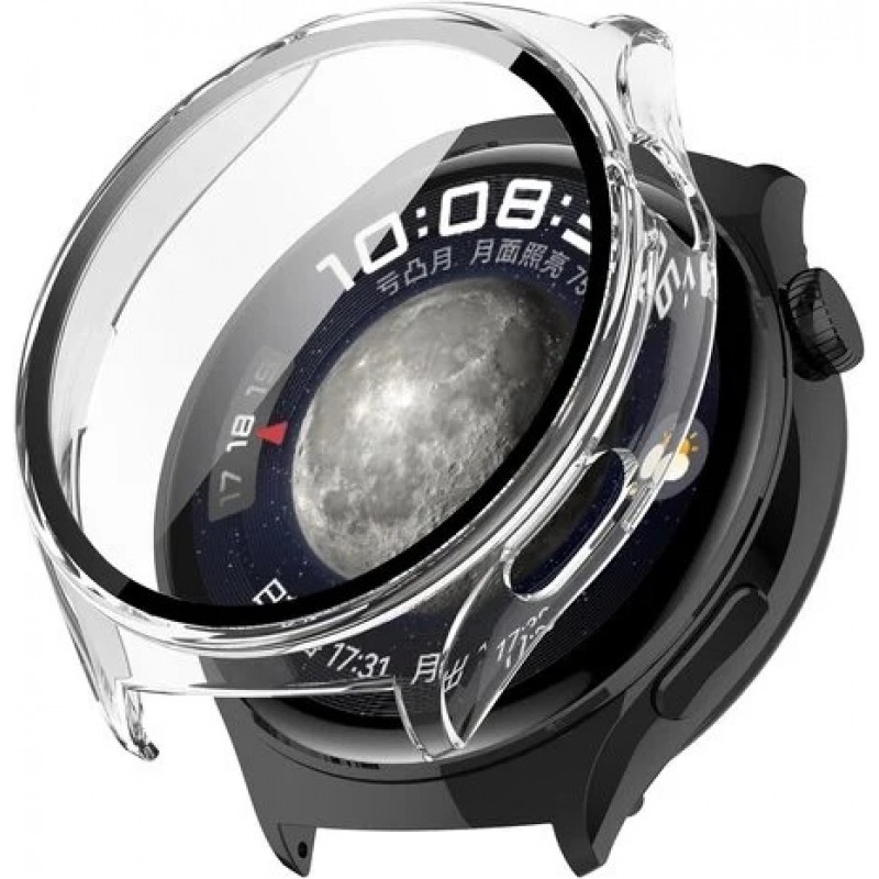 Θήκη PC Full Glass Screen Protector Huawei Watch 4 Pro Space Edition Clear Θήκη PC Full Glass Screen Protector Huawei Watch 4 Pro Space Edition Clear