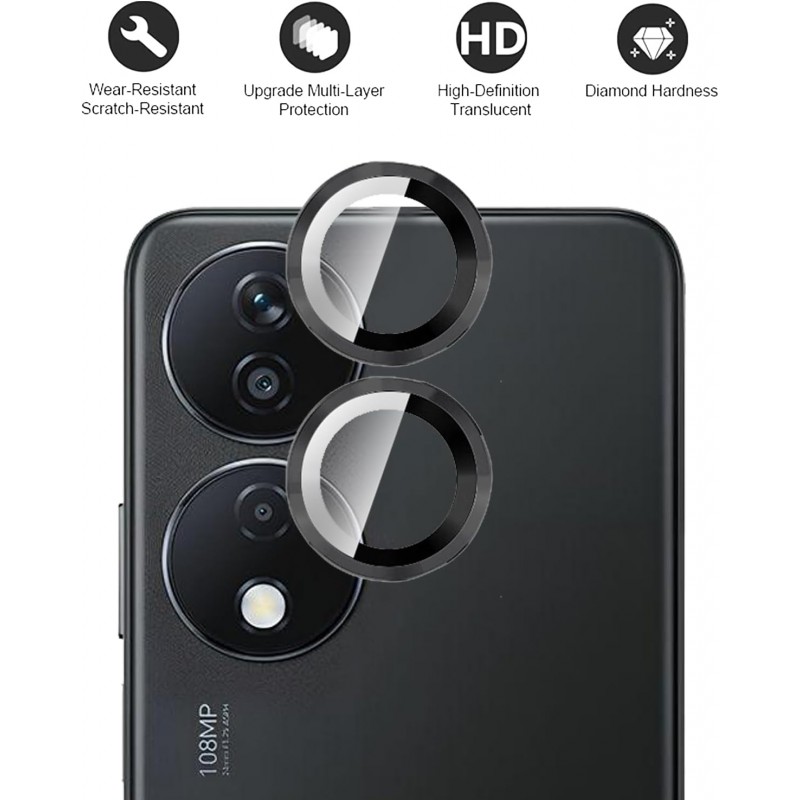 Γυαλί Προστασίας Eagle Eye Camera Lens with Metal Ring  and Positioning Plate Huawei Pura 80 Ultra Tempered Glass 9H AntiCrash / AntiShock  Black