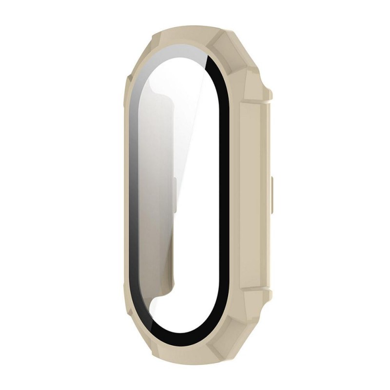 Θήκη PC Full Glass Screen Protector Xiaomi Smartband 8 Beige