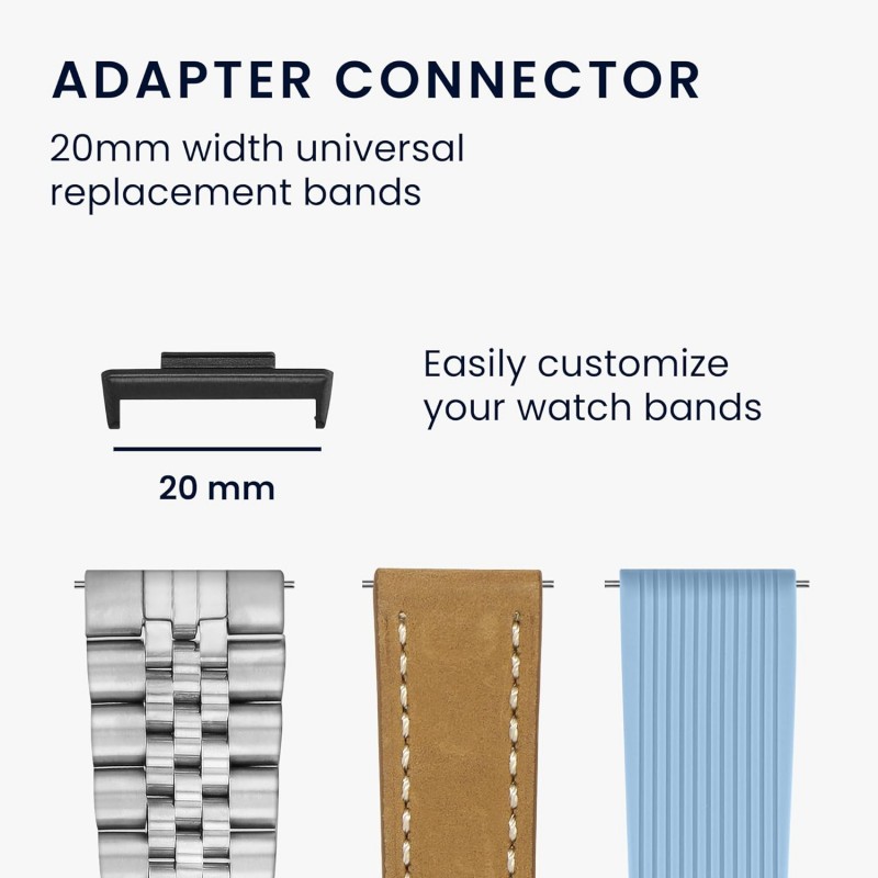 Μεταλλικοί Αντάπτορες Μετατροπής Connector Huawei Watch Fit 3 to 20mm Black