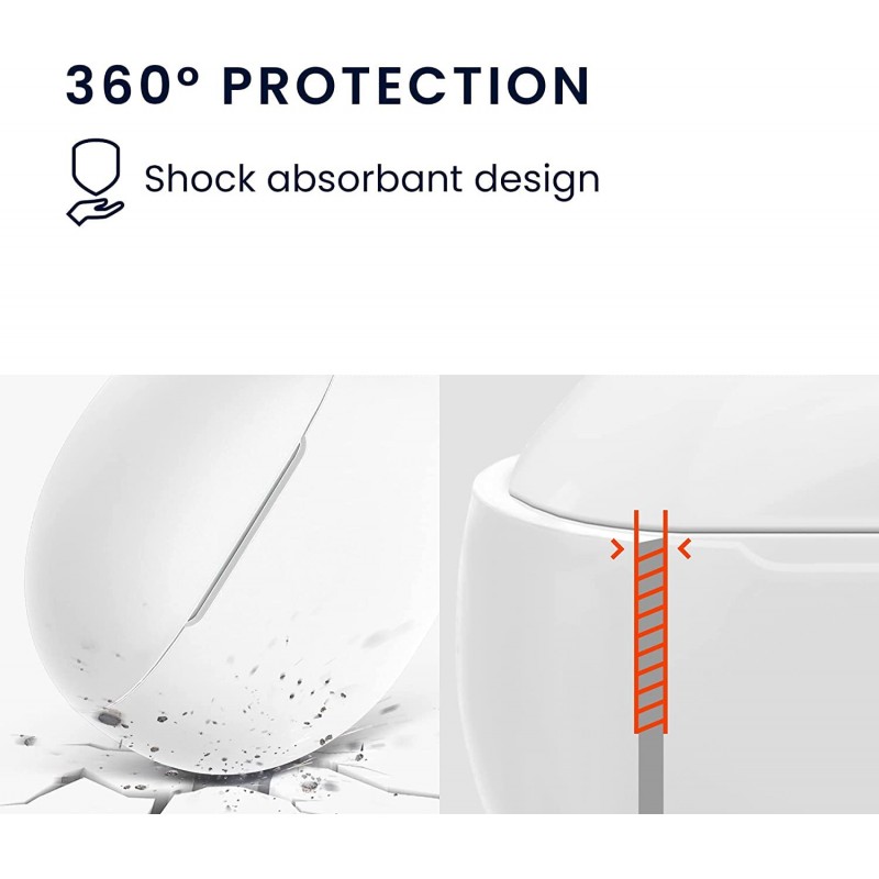 Θήκη Realme Buds Air 3 Silicone Skin White