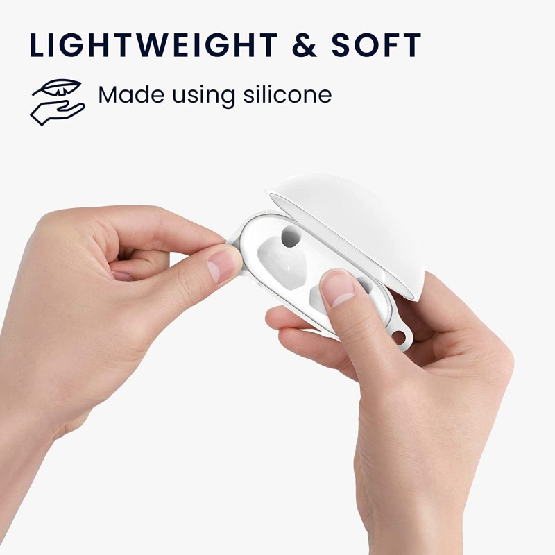 Θήκη Realme Buds Air 3 Silicone Skin White