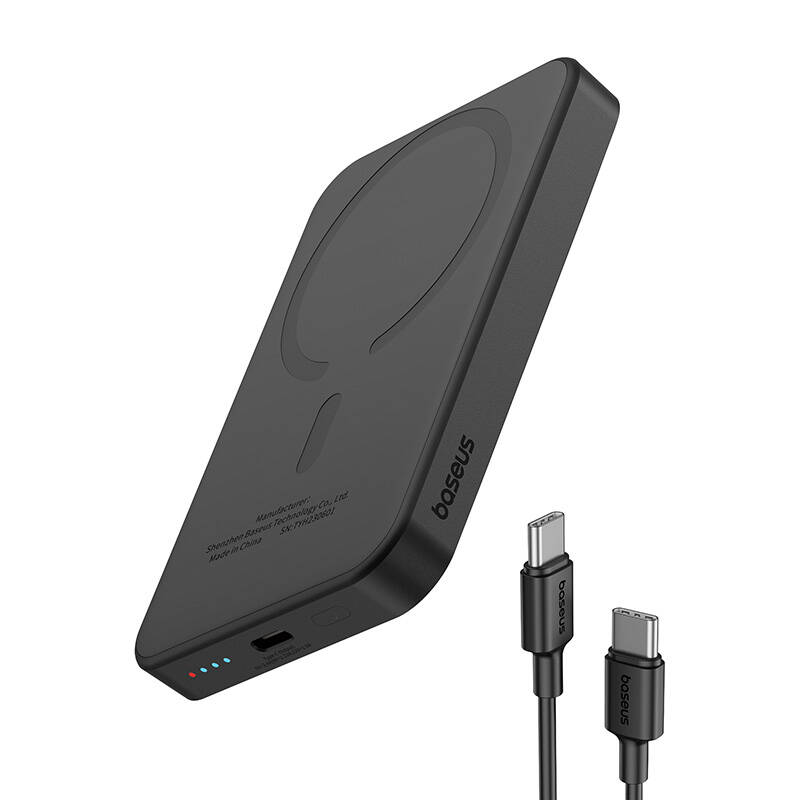 Εξωτερική Μπαταρία Baseus Magnetic Mini Powerbank 5000mAh 20W PD Type-C Cable Black
