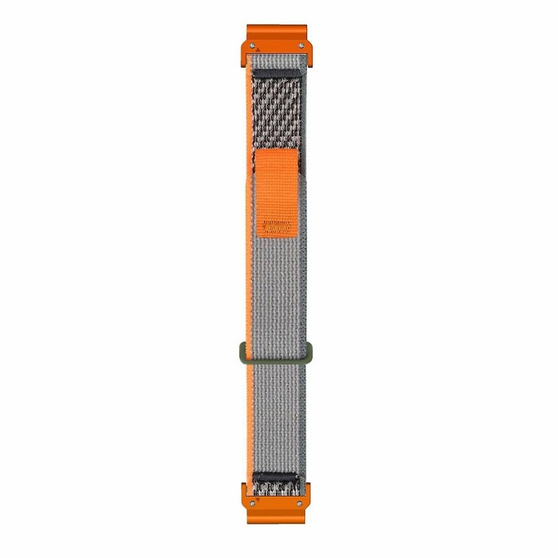 Ανταλλακτικό λουράκι Nylon για Samsung Galaxy Watch 7 / 6 / 6 Classic / 5 / 5 Pro/ 4 / 4 Classic Grey / Orange