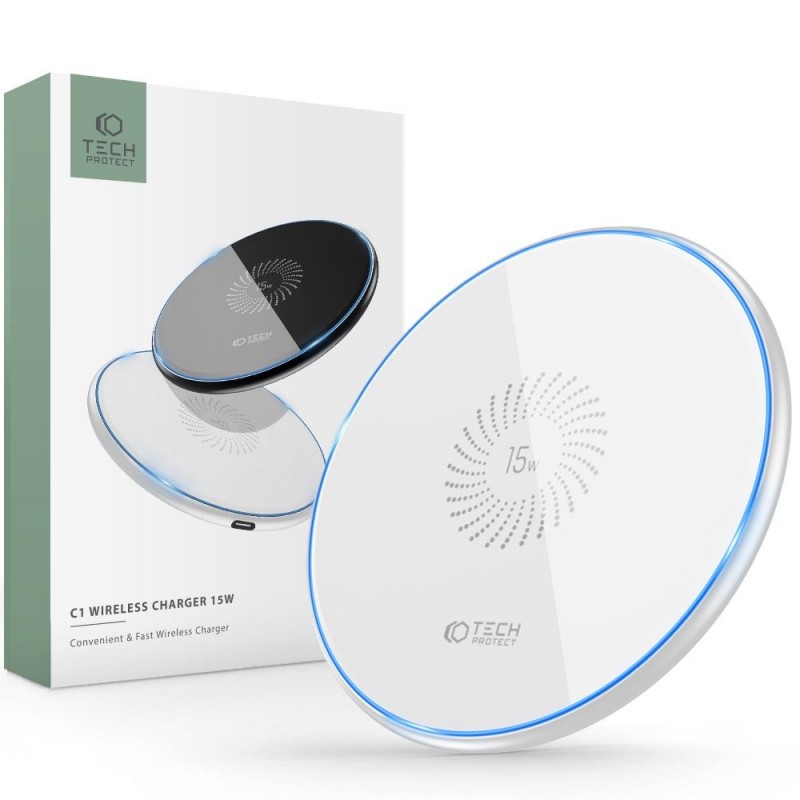 Ασύρματος Φορτιστής Tech-Protect QI 15W Magnetic Magsafe Wireless Charger White