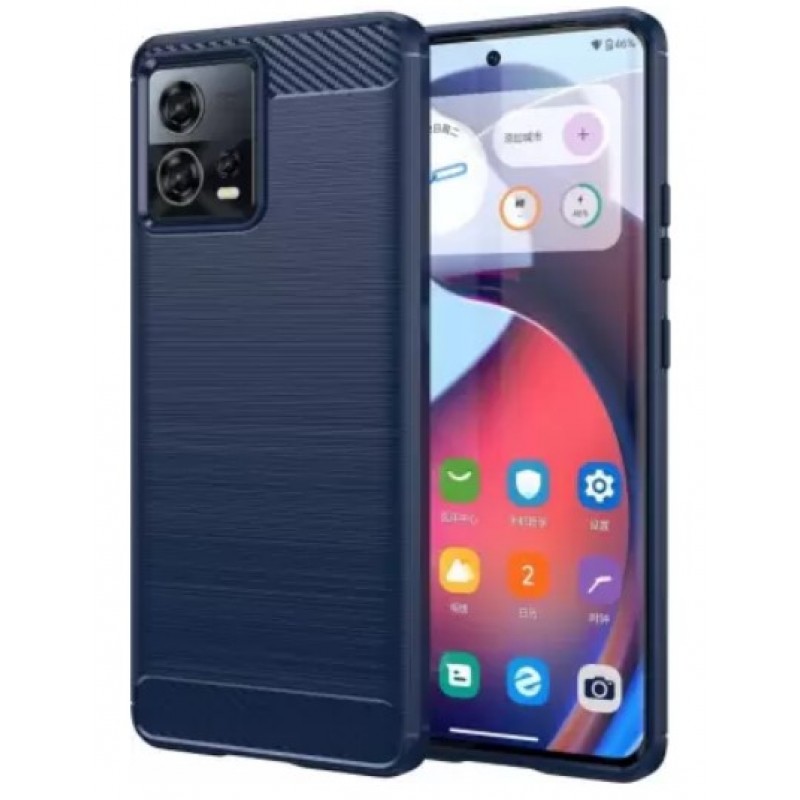 Θήκη TPU Carbon Fiber Brushed Motorola G85/Edge 50 Fusion Blue