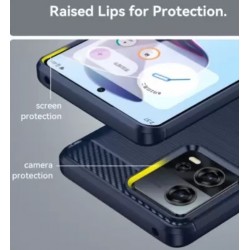 Θήκη TPU Carbon Fiber Brushed Motorola G85/Edge 50 Fusion Blue